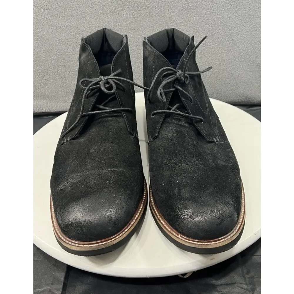 Dr Scholls Weekly Chukka Ankle Boots Shoes Black Suede Leather Mens Size 13